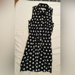 michael kors black & white polka dot dress